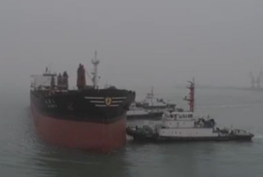 濟(jì)南域瀟集團(tuán)鋯鈦礦百船回運接港儀式在山東臨沂舉行